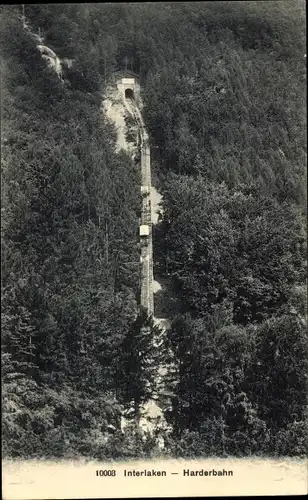 Ak Interlaken Kanton Bern, Harderbahn, Bergbahn, Wald