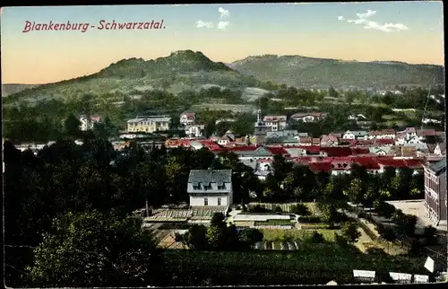 Ak Bad Blankenburg in Thüringen, Panorama vom Ort