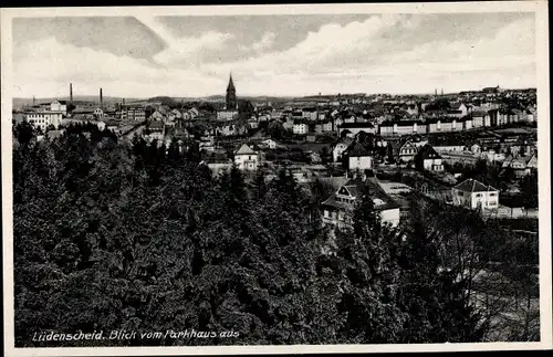 Ak Lüdenscheid im Märkischen Kreis, Stadt vom Parkhaus aus gesehen