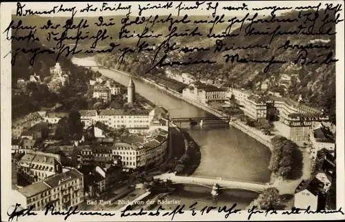 Ak Bad Ems an der Lahn, Aussicht von der Bäderley