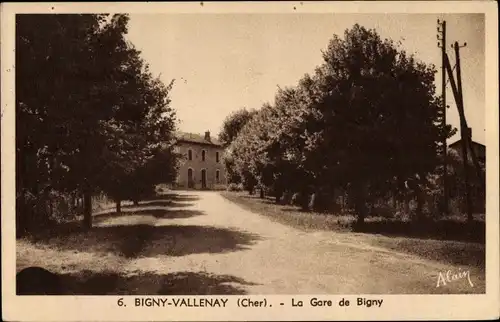 Ak Bigny Vallenay Cher, La Gare