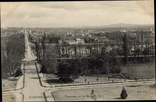 Ak Maisons Laffitte Yvelines, Panorama sur la Route de Paris