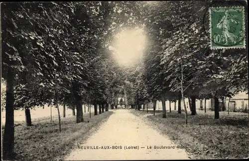 Ak Neuville aux Bois Loiret, Le Boulevard Nord