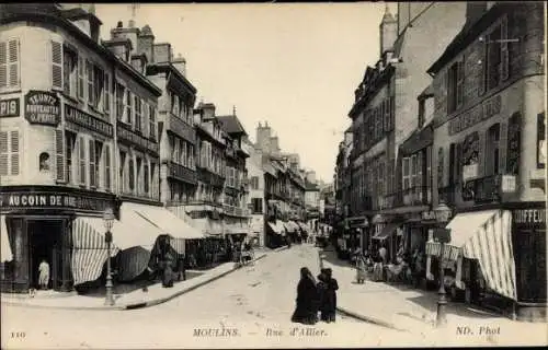 Ak Moulins Allier, Rue d'Allier