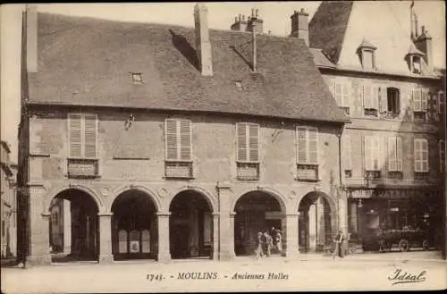 Ak Moulins Allier, Anciennes Halles