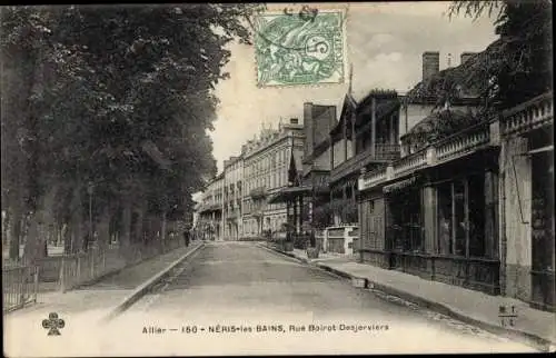 Ak Néris les Bains Allier, Rue Boirot Desjerviers