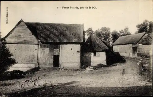 Ak Saint Pol sur Ternoise Pas de Calais, Ferme Picarde pres de St Pol