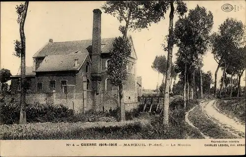 Ak Marœuil Pas de Calais, Le Moulin