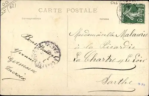 Ak Montreuil sur Mer Pas de Calais, Vue sur la Canche