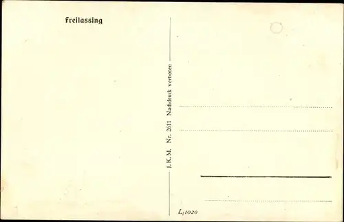 Künstler Ak Freilassing in Oberbayern, Panorama vom Ort, Straßenparti