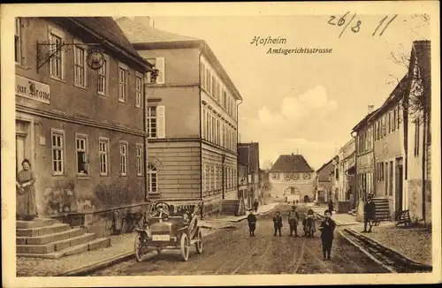 Ak Hofheim in Unterfranken, Amtsgerichtsstraße, Zur Krone