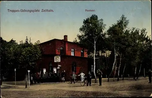 Ak Zeithain in Sachsen, Postamt, Truppenübungsplatz