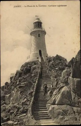 Ak Kanalinsel Jersey, Phare de la Corbiere, Corbiere Lighthouse
