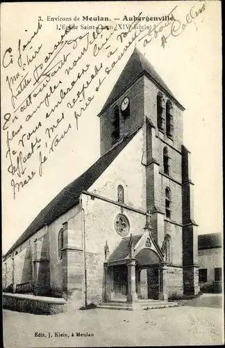 Ak Aubergenville Yvelines, Eglise Saint Ouen