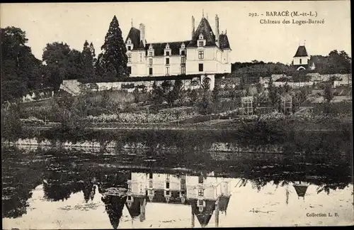 Ak Barace Maine et Loire, Chateau des Loges Barace