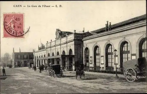 Ak Caen Calvados, La Gare de l'Ouest