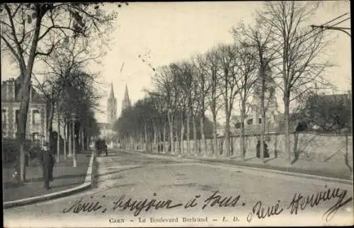 Ak Caen Calvados, Le Boulevard Bertrand