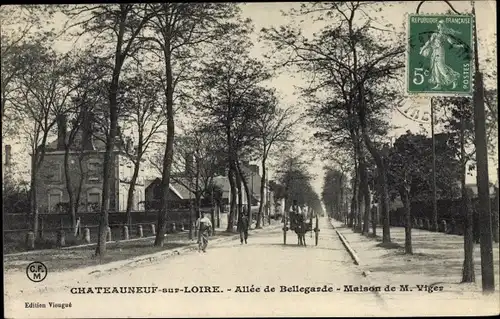 Ak Chateauneuf sur Loire Loiret, Allee de Bellegarde, Maison de M Viger