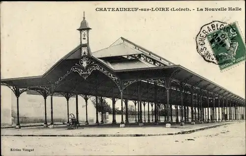 Ak Chateauneuf sur Loire Loiret, La Nouvelle Halle