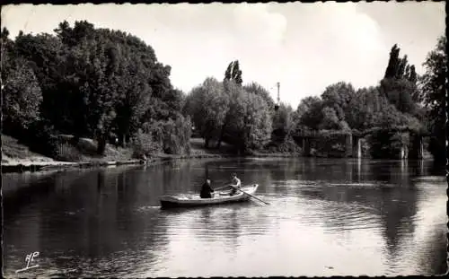 Ak Villennes sur Seine Yvelines, Le vieux Pont