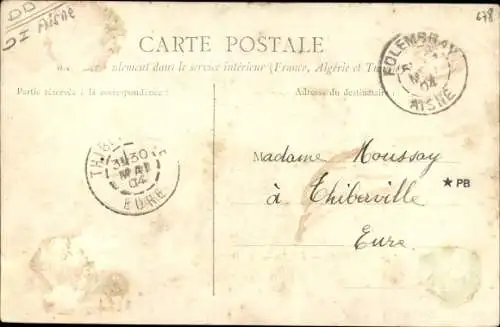 Ak Folembray Aisne, Eglise