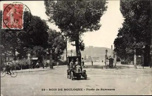 Ak Bois de Boulogne Hauts de Seine, Porte de Suresnes