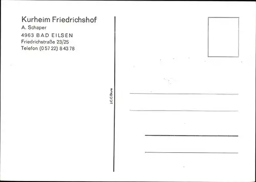 Ak Bad Eilsen im Kreis Schaumburg, Kurheim Friedrichshof, A. Schaper, Friedrichstraße 23