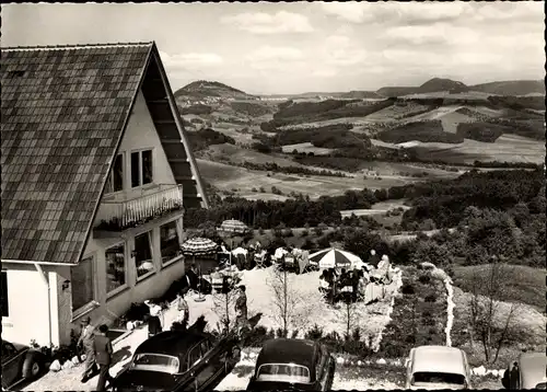Ak Göppingen in Baden Württemberg, Hotel Honey-do, Außenansicht mit Terrasse, Panorama