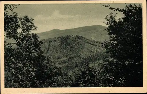 Ak Obermehnen Lübbecke in Ostwestfalen, Weihengebirge, Blick auf Babylonie, Alte Walburg, Panorama