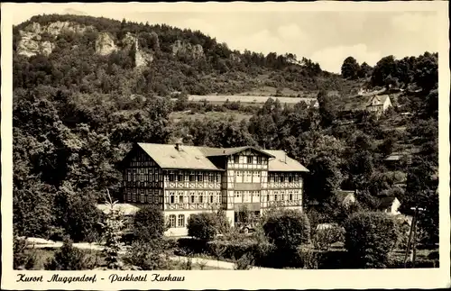 Ak Muggendorf Wiesenttal Fränkische Schweiz, Franz Maul Parkhotel Kurhaus, Gesamtansicht