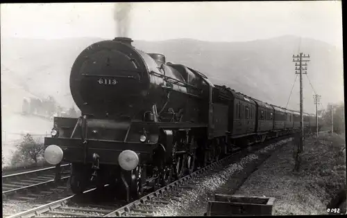 Foto Ak Britische Eisenbahn, LMS 6113 Cameronian, Royal Scot