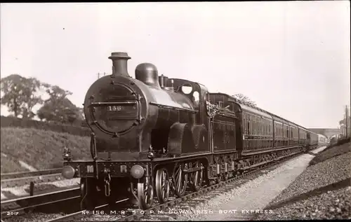 Foto Ak Britische Eisenbahn, No. 156, MR 50 PM down Irish Boat Express, Mill Hill