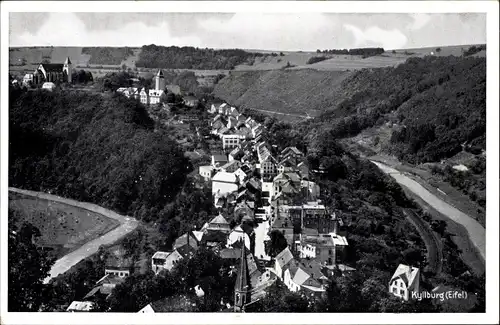 Ak Kyllburg Eifel Rheinland Pfalz, Fliegeraufnahme vom Ort