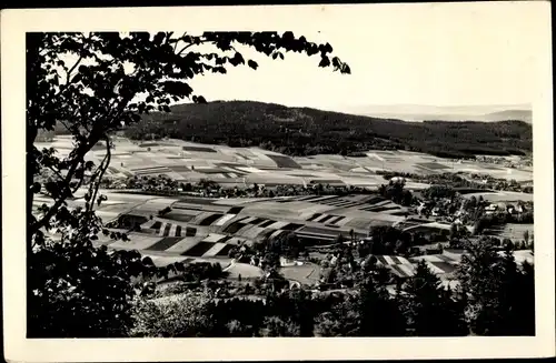 Ak Cunewalde in der Lausitz, Blick vom Czorneboh, Bielboh, Felder