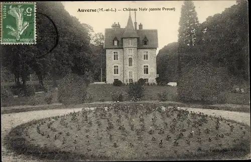 Ak Auverse Maine-et-Loire, Chateau Noir, comte Proust