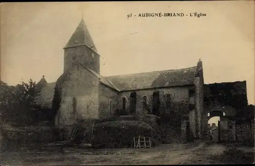 Ak Aubigne Briand Maine-et-Loire, Eglise