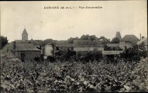 Ak Aubigne Maine-et-Loire, Vue d'ensemble