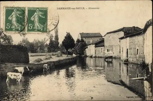 Ak Dammarie sur Saulx Meuse, Abreuvoir, Rinder