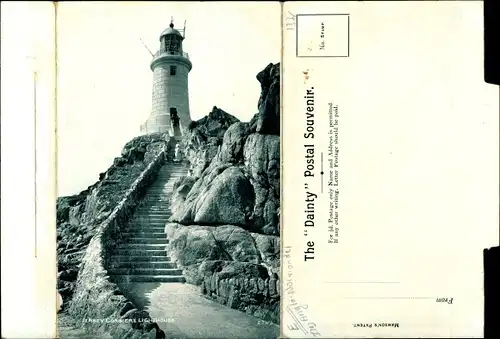 Klapp Ak Saint Aubins Kanalinsel Jersey, Corbiere Lighthouse, Rozel Lane, Plemont Caves