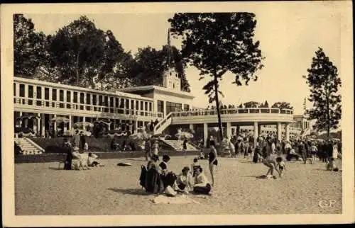 Ak Villennes sur Seine Yvelines, La Plage, baigneurs