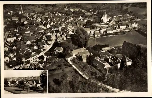 Ak Königsbach Stein in Baden, Fliegeraufnahme