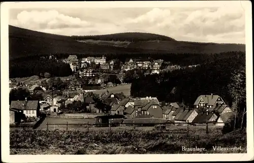 Ak Braunlage im Oberharz, Blick nach Villenviertel