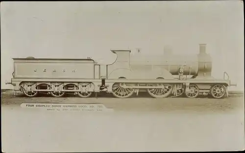 Ak Britische Eisenbahn, Dampflokomotive No. 750. Four Coupled Bogie Express, SE & C R