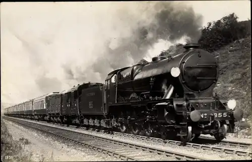 Ak Britische Eisenbahn, Dampflokomotive 855, Southern Railway