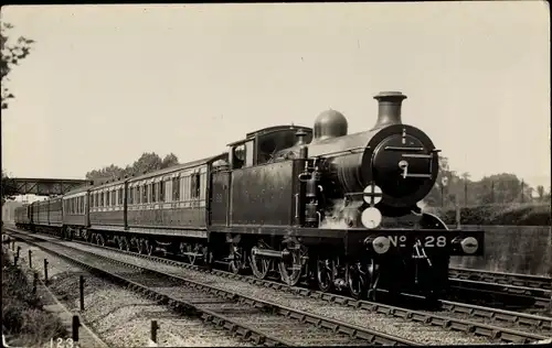 Ak Britische Eisenbahn, Dampflokomotive 28, LB & SCR, Brighton Express, Wandsworth Common