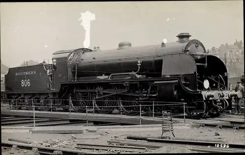 Ak Britische Eisenbahn, Dampflokomotive 806, Southern Railway