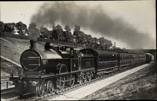 Ak Britische Eisenbahn, Dampflokomotive 775, Midland Railway, St. Pancras Leeds Express