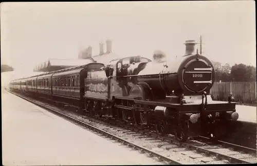 Ak Britische Eisenbahn, Dampflokomotive 1008, Midland Railway, Winter