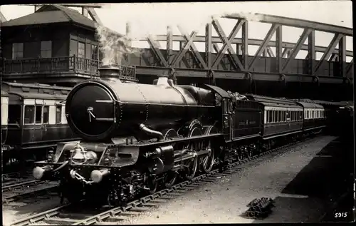 Ak Britische Eisenbahn, Dampflokomotive 6000, Great Western Railway, King George V., Paddington