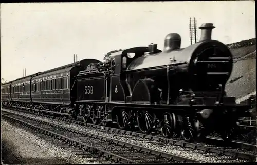 Ak Britische Eisenbahn, Dampflokomotive 559, up Leeds, Bradford, Mill Hill